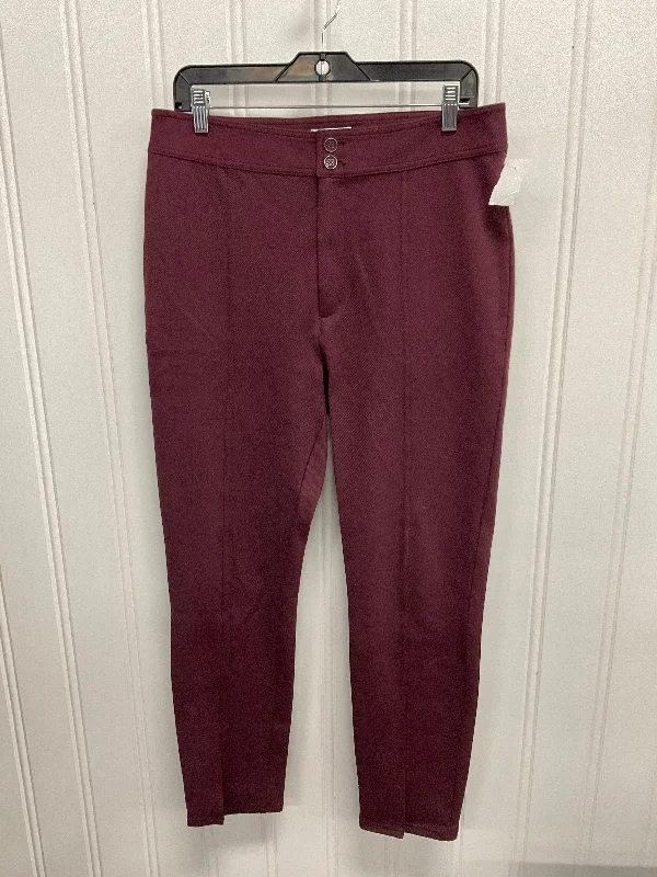 Casual Palazzo Pants-Pants Other By Maeve In Maroon, Size: 10