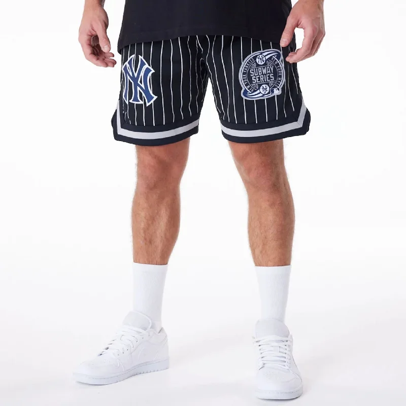 Relaxed Fit Shorts-New York Yankees Pinstripe New Era Australia Black Shorts