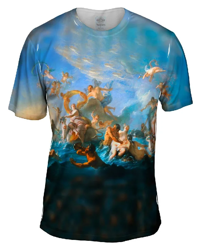 Retro Print T-Shirt-Nicolas Coypel - "The Abduction of Europa"