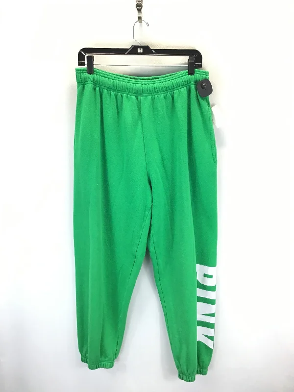 Warm Thermal Pants-Pants Lounge By Pink In Green & White, Size: L