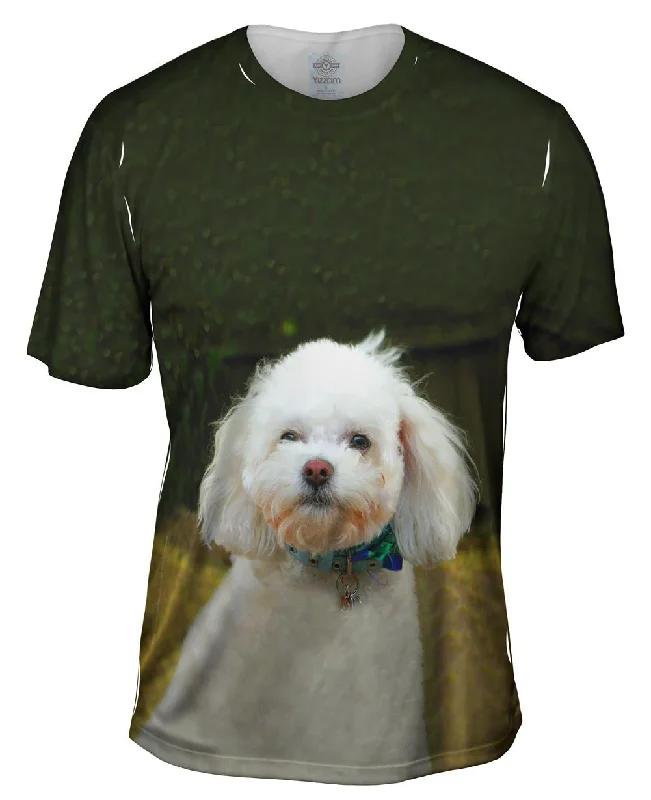 Skateboard Graphic T-Shirt-Little White Poodle