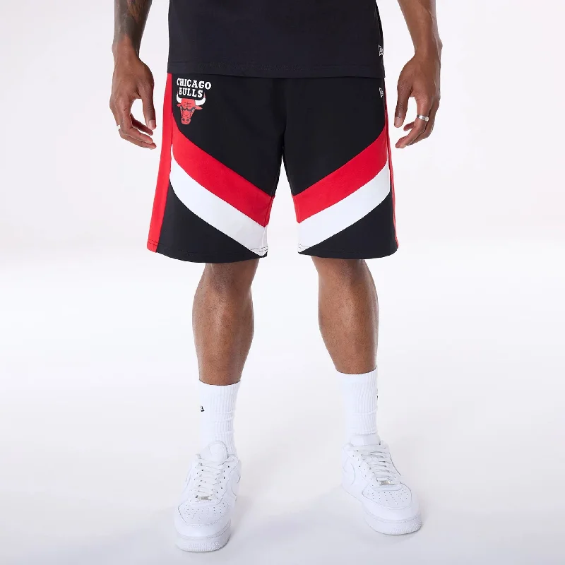 Vintage Style Shorts-Chicago Bulls NBA Panel Black Shorts