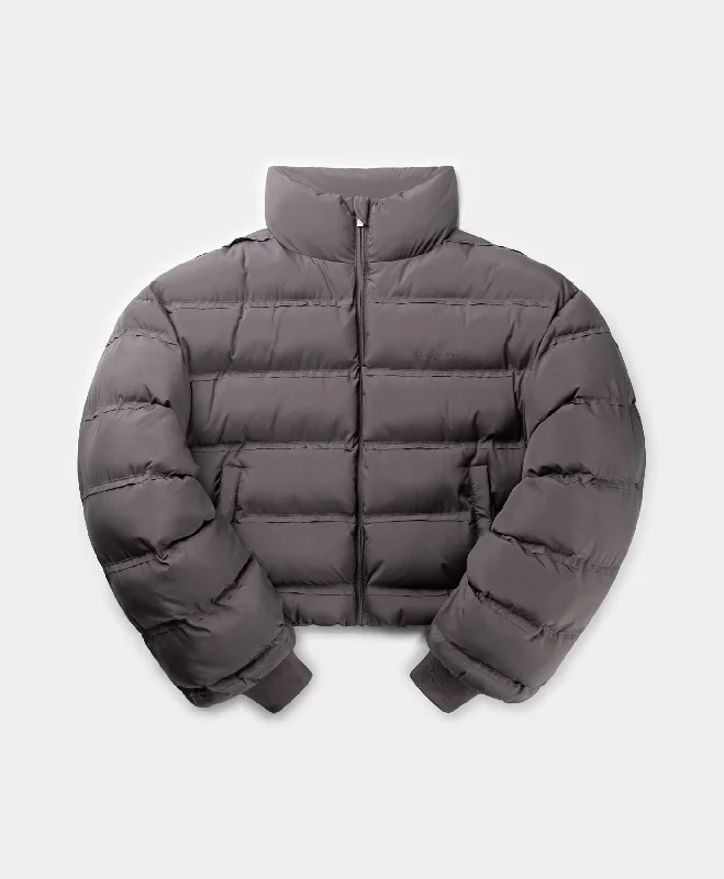 Urban Bomber Jacket-Rabbit Grey Sela Puffer Jacket