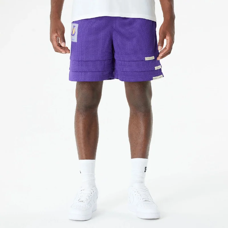 Loose Fit Shorts-LA Lakers Bristol Studio x NBA Purple Shorts