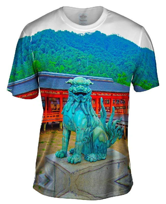 Camping T-Shirt-Guardian Dog Itsukushima - Shrine