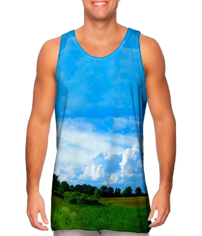 Casual Ribbed Tank-Musketawa Clouds