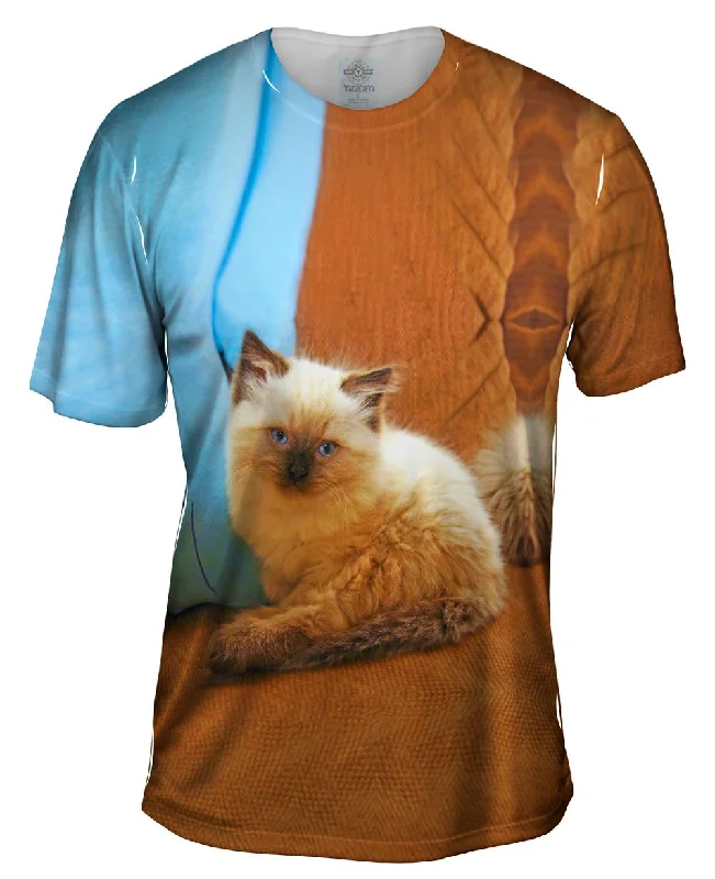 Art Print T-Shirt-Siamese Kittens Favorite Pillow