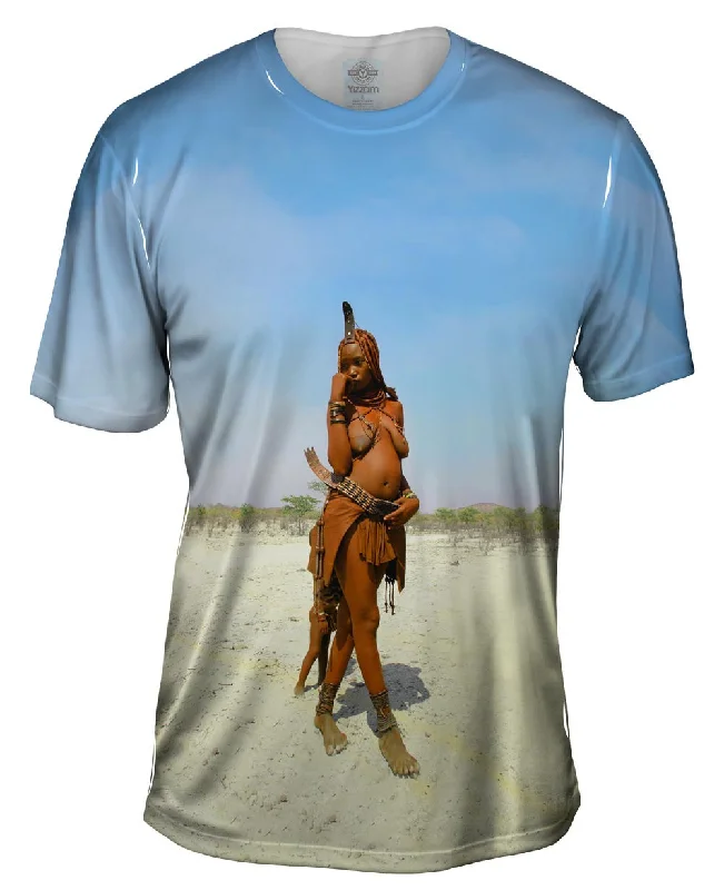 Retro Design T-Shirt-Namibie Himba African Women