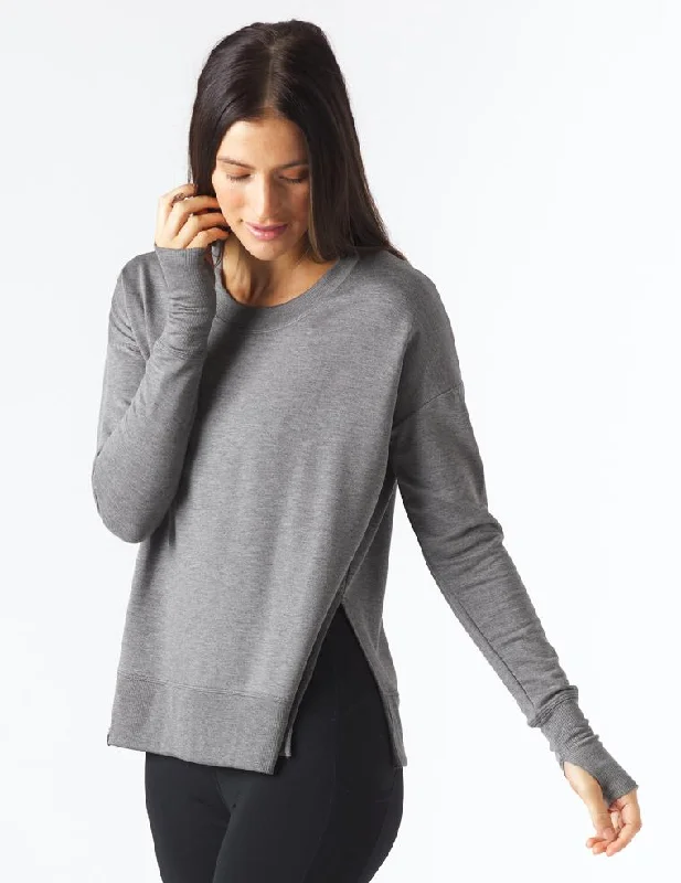 Classic Long Sleeve Shirt-Lounge Long Sleeve: Charcoal Heather