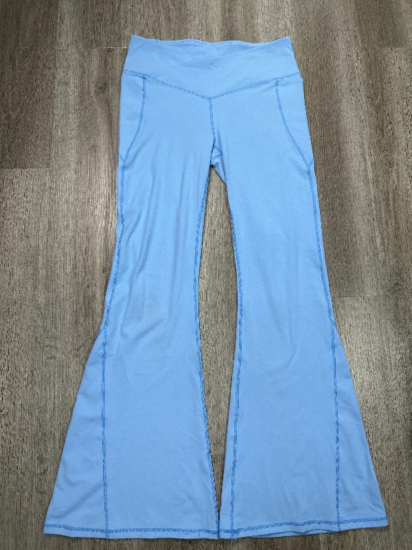 Classic Beige Trousers-Athletic Pants By Fabletics In Blue, Size: L