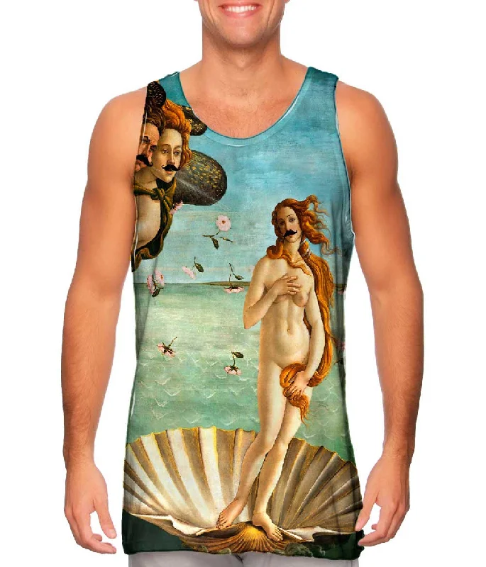 Comfort Stretch Tank-Moustache Hipster Botticelli Venus