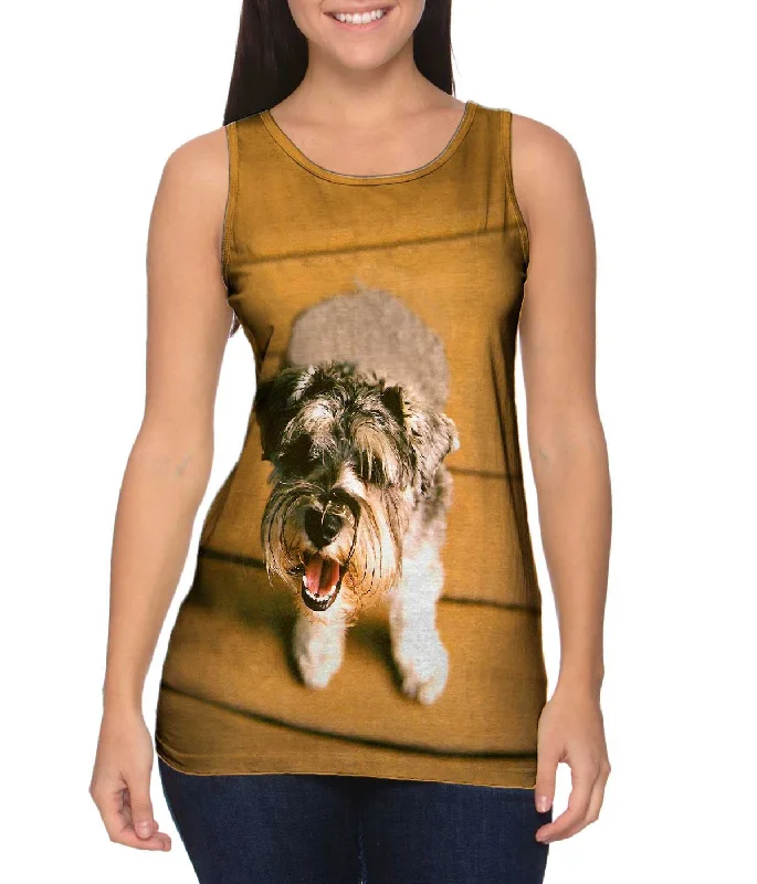 Gym Training Sleeveless-Mini Schnauzer Barking