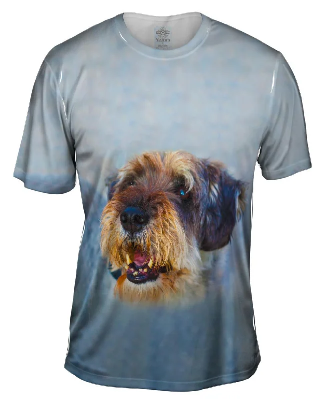 Graphic Artist T-Shirt-Scruffy Time Dog