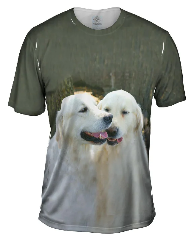 Minimalist Design T-Shirt-Golden Lab Twins