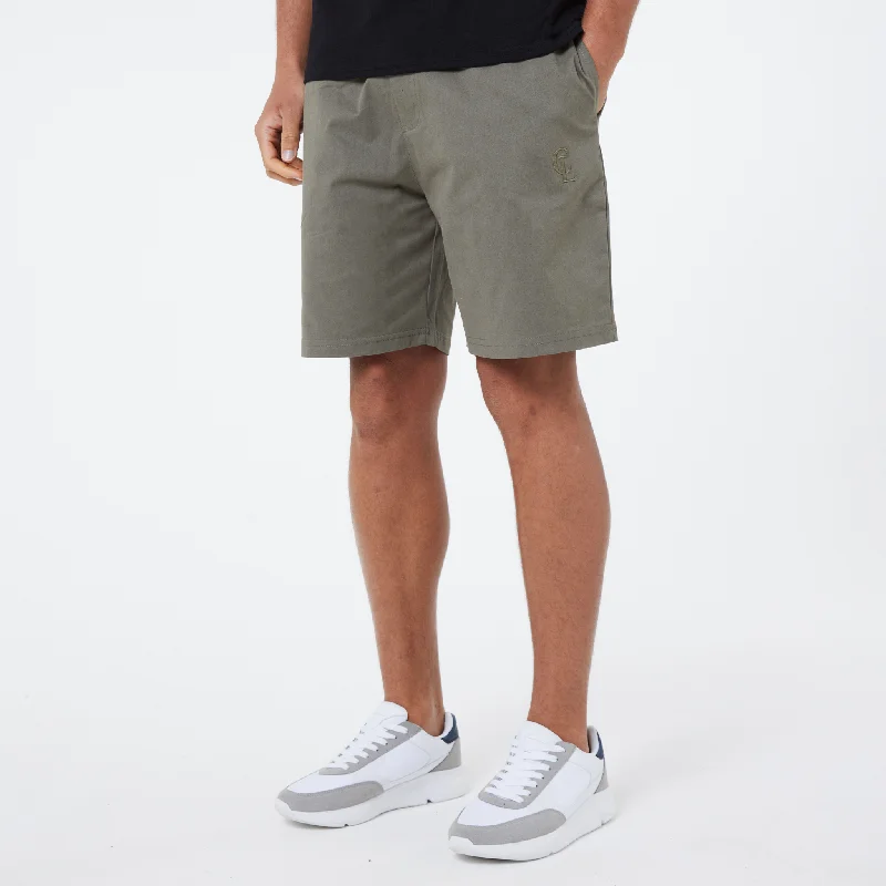 Slim Fit Denim Shorts-Chino Short | Khaki