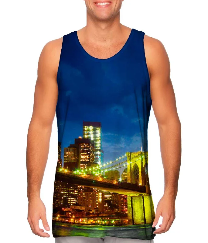 Casual Street Tank-New York Skyline Navy Night