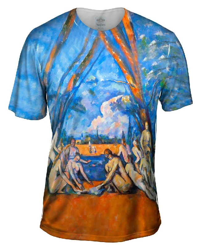 Baseball Graphic T-Shirt-Paul Cezanne - "Large Bathers" (1906)