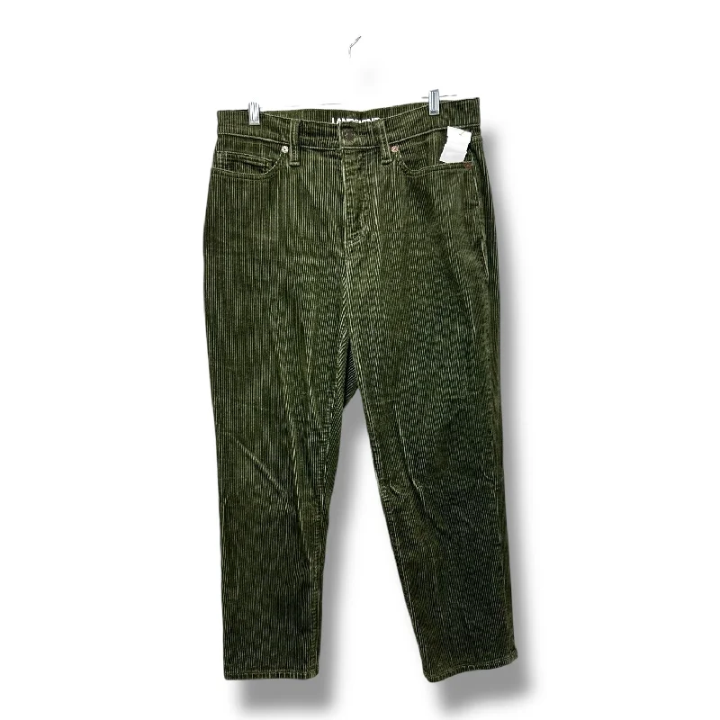 Casual Denim Pants-Pants Corduroy By Lands End In Green, Size: 8