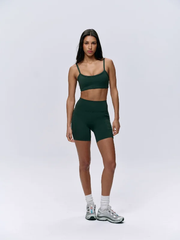 Graphic Design Shorts-Ultimate Ultra Crop Pocket Shorts - Pine Green