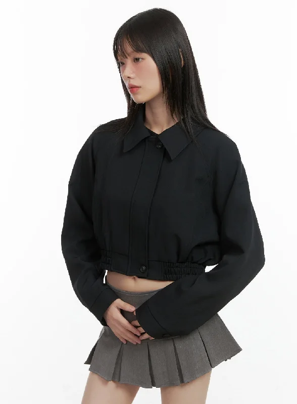 Everyday Casual Jacket-Cropped Blouson Jacket CO410