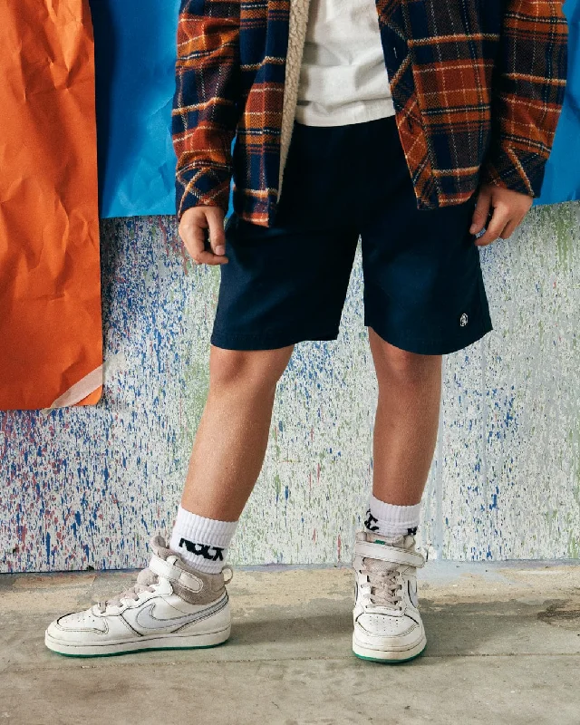 Relaxed Fit Shorts-Meddon - Kids Chino Shorts - Blue