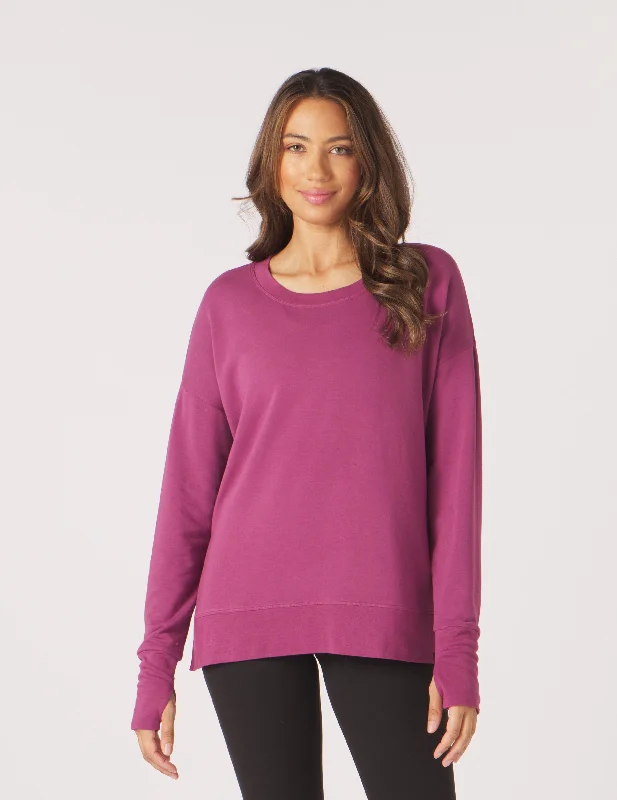 Soft Knit Long Sleeve-Lounge Long Sleeve: Rouge