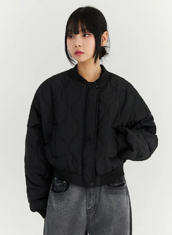 Snowboard Jacket-Quilted Bomber Jacket CN309