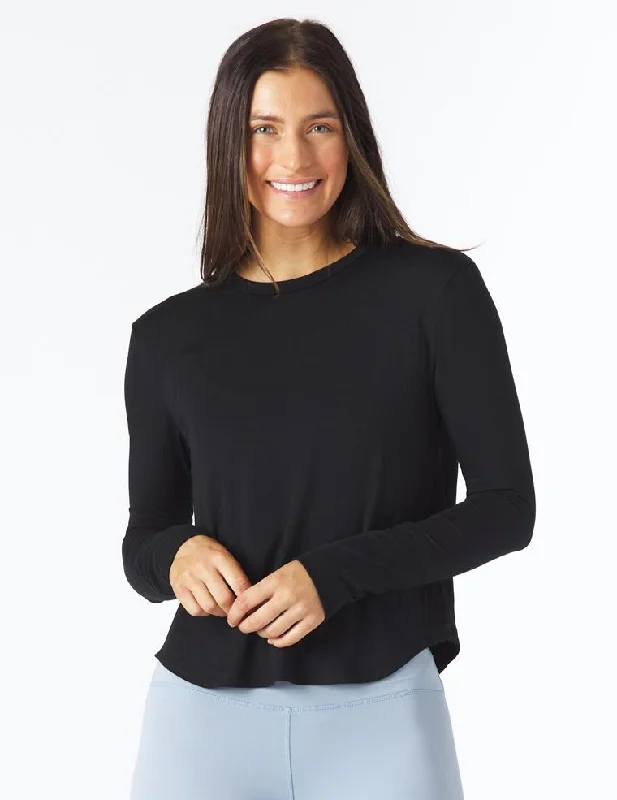 Soft Stretch Long Sleeve-Electric Long Sleeve: Black