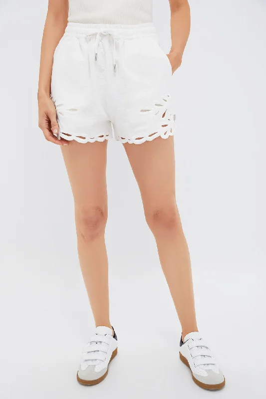 Classic Cargo Shorts-White Safa Shorts