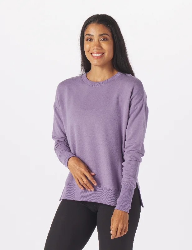 Cozy Fleece Long Sleeve-Lounge Long Sleeve: Amethyst