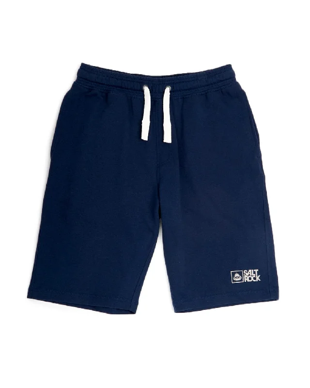 Stretchy Gym Shorts-Saltrock Original - Mens Sweat Shorts - Dark Blue