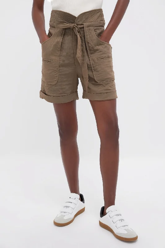 Casual Knit Shorts-Khaki Sereni Shorts