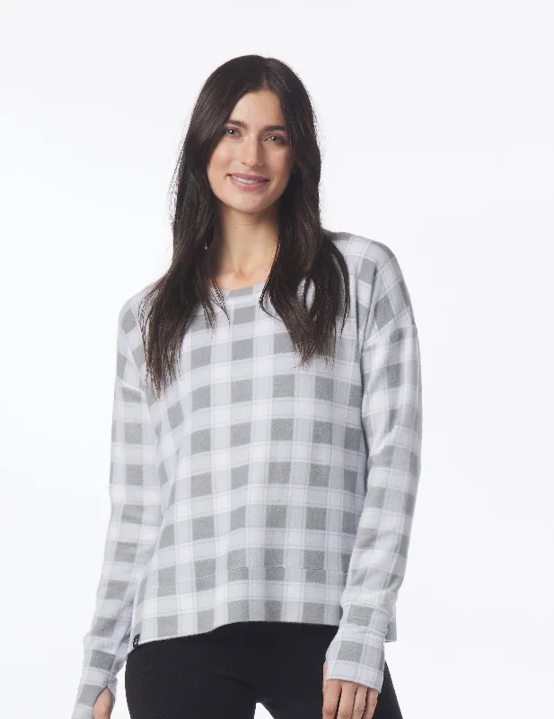 Performance Wear Long Sleeve-Lounge Long Sleeve: Ash Grey McGregor Plaid