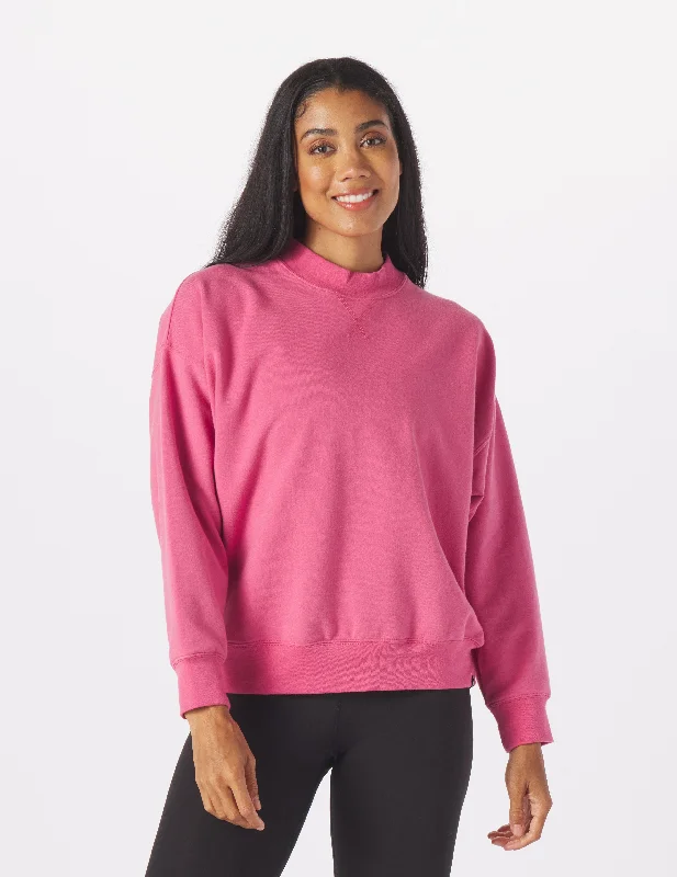 Classic Turtleneck Long Sleeve-Vintage Oversized Crew: Sorbet