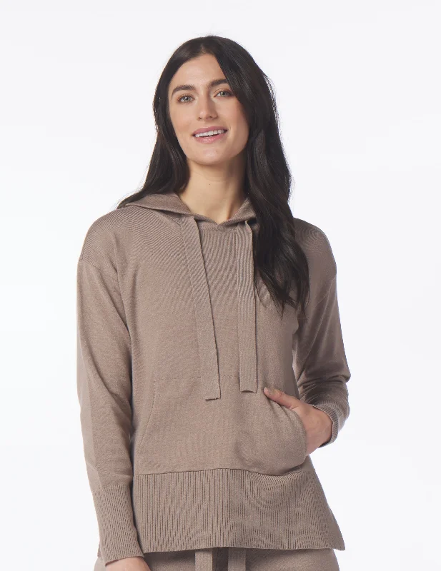 Functional Long Sleeve Jacket-Elite Hoodie: Mocha