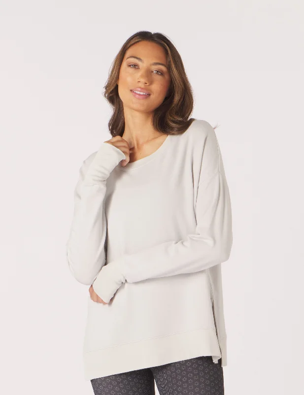 Soft Cotton Long Sleeve-Lounge Long Sleeve: Ash Grey